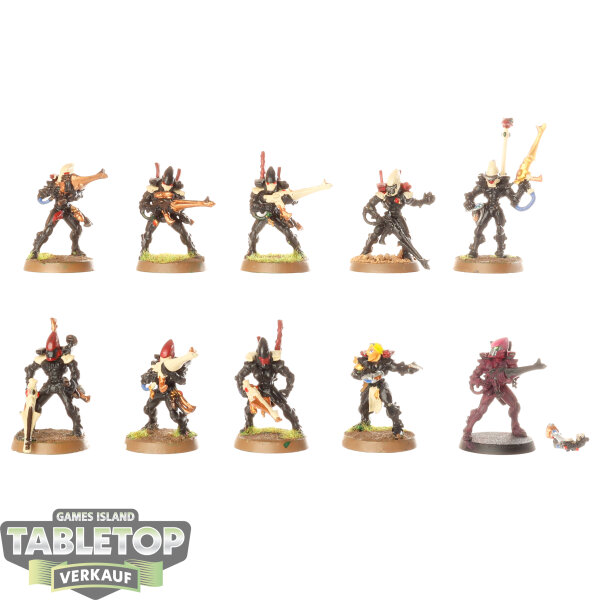 Aeldari - 10 x Guardian Defenders klassisch - teilweise bemalt