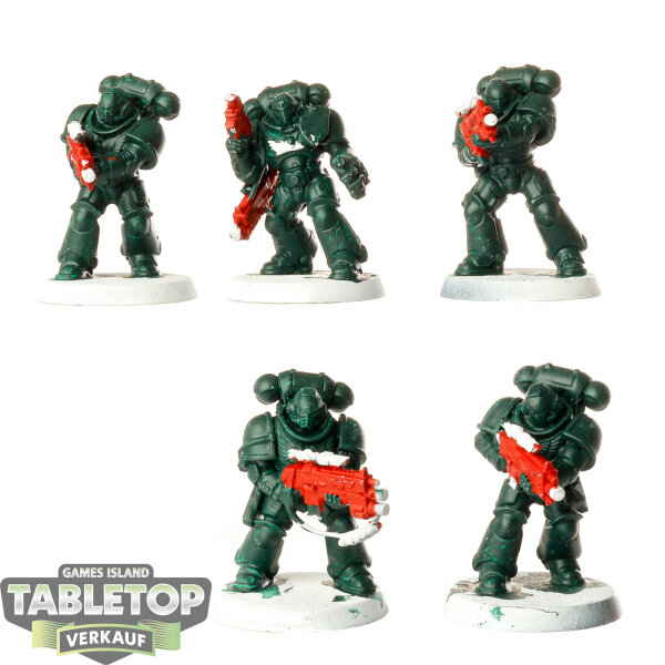 Dark Angels - 5 x Intercessors - teilweise bemalt
