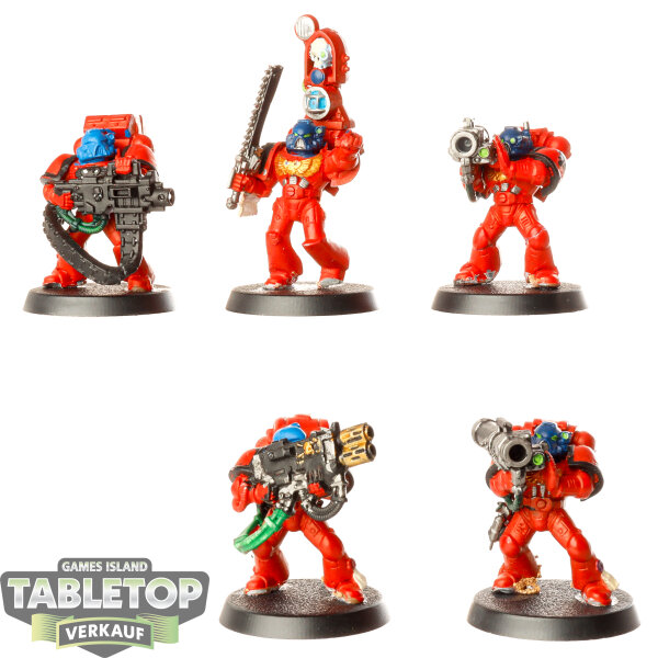 Blood Angels - 5 x Devastator Squad - teilweise bemalt