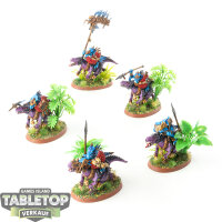 Seraphon - 5 x Saurus Knights - bemalt