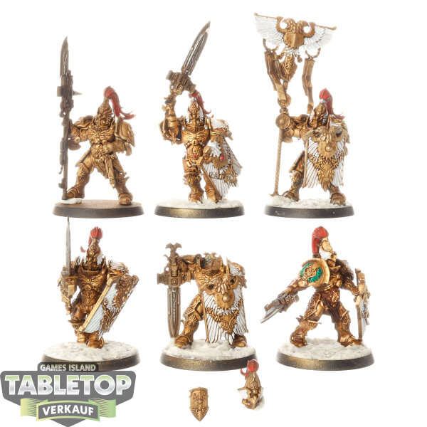 Adeptus Custodes - 6 x Custodian Guard Squad - teilweise bemalt