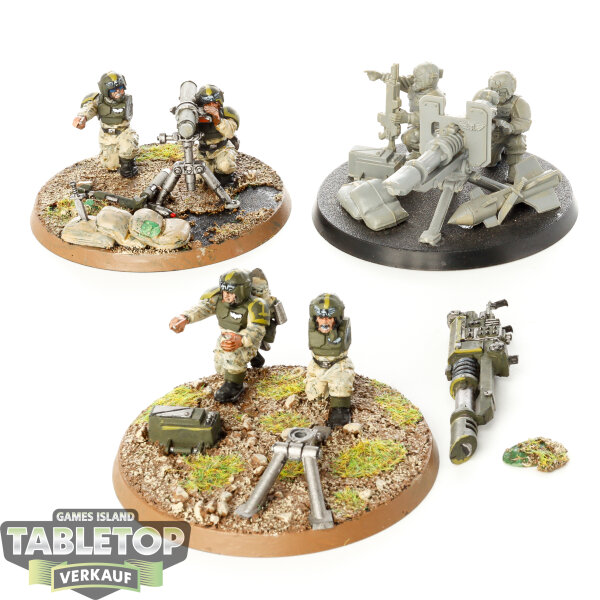 Astra Militarum - 3 x Heavy Weapons Squad - teilweise bemalt