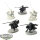 Slaves to Darkness - 5 x Chaos Knights - teilweise bemalt