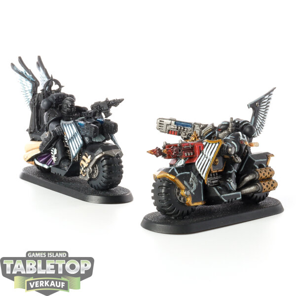 Dark Angels - 2 Ravenwing Bike Squadron - teilweise bemalt