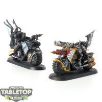 Dark Angels - 2 Ravenwing Bike Squadron - teilweise bemalt