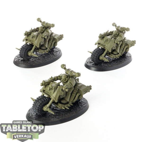 Chaos Space Marines - 3 Chaos Bikers - grundiert