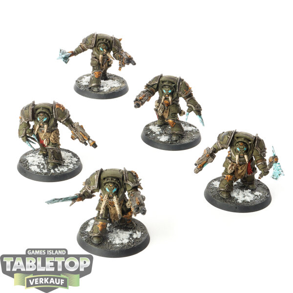 Chaos Space Marines - 5 Chaos Terminator Squad - bemalt
