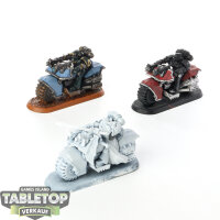 Dark Angels - 3 Ravenwing Bike Squadron - teilweise bemalt