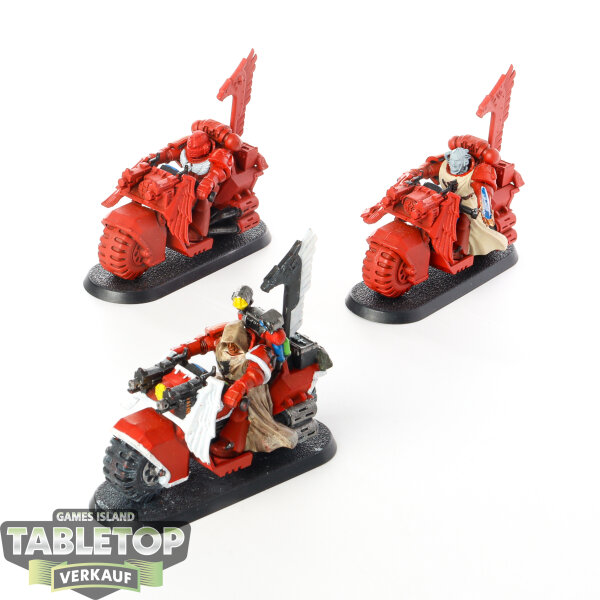 Blood Angels - 3 Ravenwing Bike Squadron - teilweise bemalt