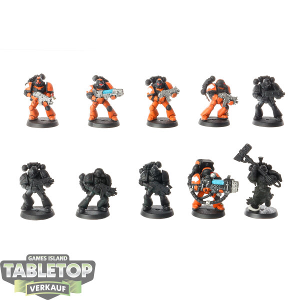 Space Marines - 10 x Tactical Squad - teilweise bemalt