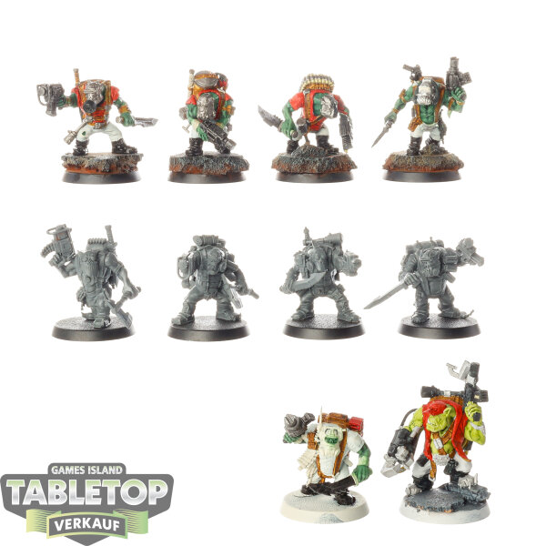 Orks - 10 Boyz - teilweise bemalt