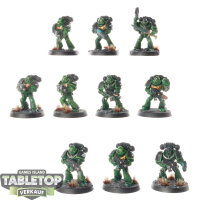 Salamanders - 10x Tactical Squad - bemalt