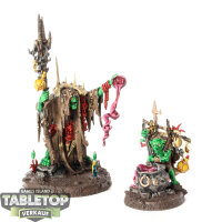 Orruk Warclans - 2 Swampcalla Shaman with Pot-grot - bemalt