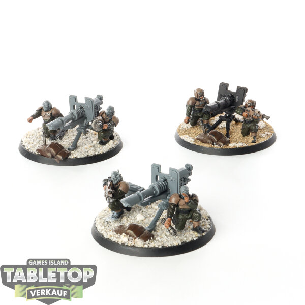 Astra Militarum - 3 x Heavy Weapons Squad klassisch - teilweise bemalt