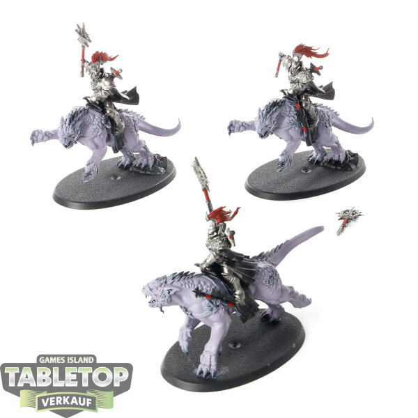 Stormcast Eternals - 3 x Evocators on Celestial Dracolines - teilweise bemalt