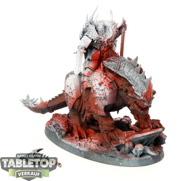 Slaves to Darkness - Chaos Lord on Karkadrak - teilweise bemalt