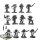 Black Templars - 12 x Primaris Crusader Squad - teilweise bemalt