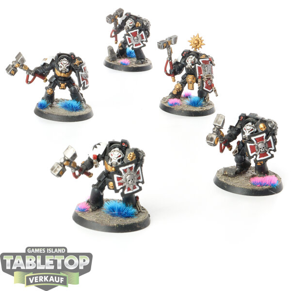 Black Templars - 5 x Terminator Assault Squad - bemalt