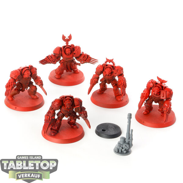 Blood Angels - 5 x Blood Angels Terminator Assault Squad - grundiert