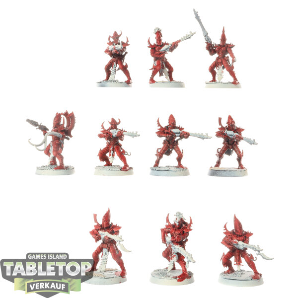 Drukhari - 10 x Kabalite Warriors - teilweise bemalt