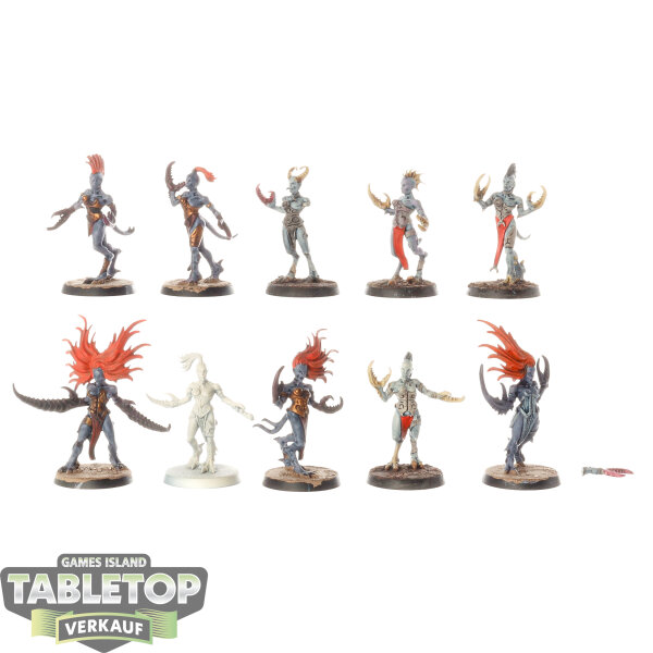 Hedonites of Slaanesh - 10 x Daemonettes of Slaanesh - teilweise bemalt
