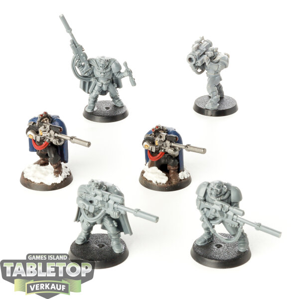 Space Marines - 6x scouts klassisch - teilweise bemalt