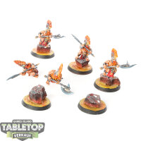 Fyreslayers - 5 Hearthguard Berzerkers - bemalt