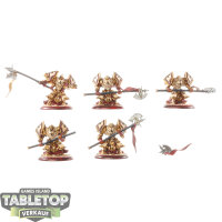 Protectorate of Menoth - 5 x Exemplar Bastions - bemalt