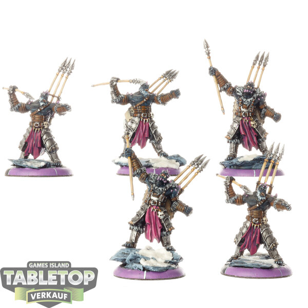 Legion of Everblight - 5 x Blighted Ogrun Warspears - bemalt
