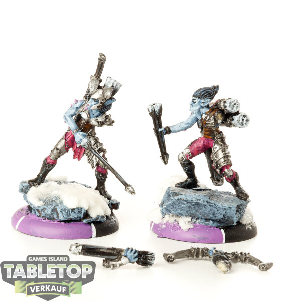 Legion of Everblight - Blighted Archer Officer & Ammo Porter - bemalt