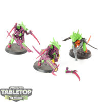 Tyraniden - 3 Tyranid Warriors - teilweise bemalt