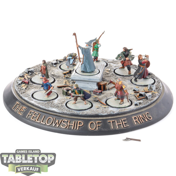 HdR Figuren - Gut - 9 x Fellowship of the Ring - Balins Tomb Diorama - bemalt