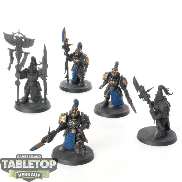 Adeptus Custodes - 5x Custodian Wardens - teilweise bemalt