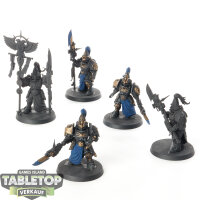 Adeptus Custodes - 5x Custodian Wardens - teilweise bemalt