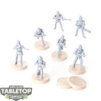 Galaktische Republik - 7x Phase I Clone Troopers - unbemalt