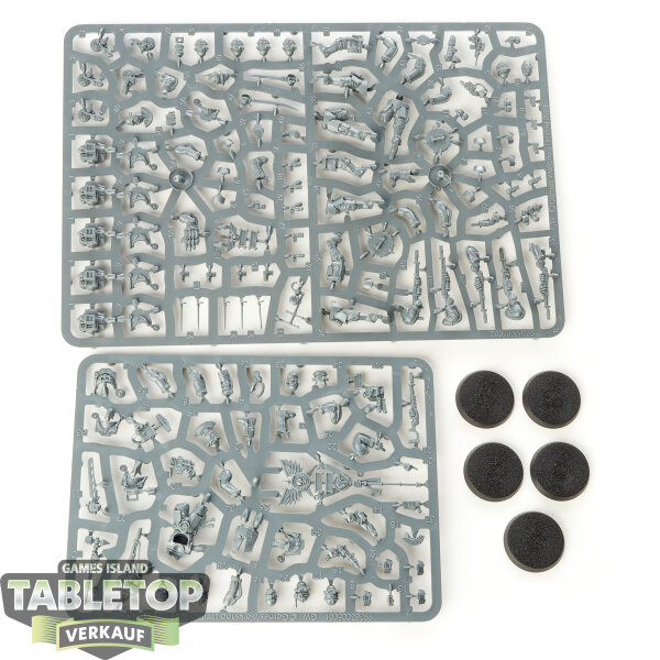 Horus Heresy - 5x Solar Auxilia Tactical Command Section - im Gussrahmen