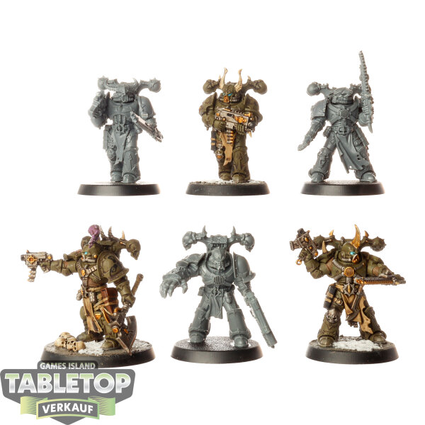 Chaos Space Marines - 6x Legionaries - teilweise bemalt