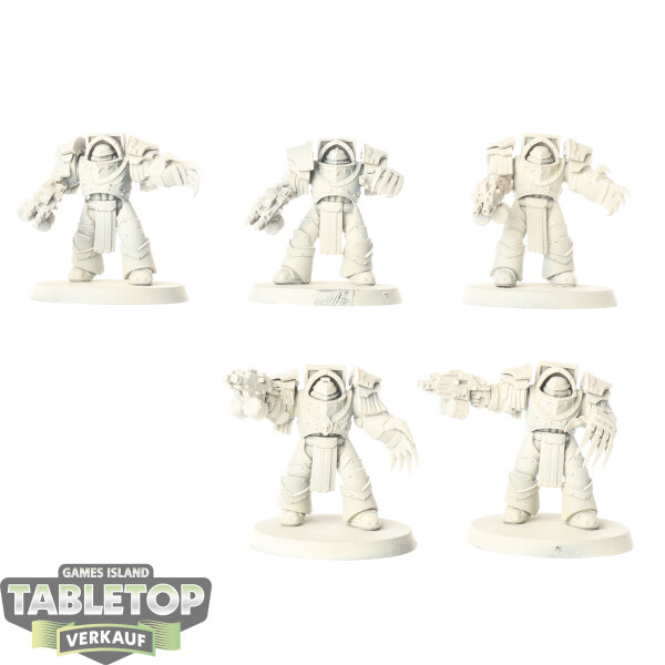 Horus Heresy - 5x Legion Cataphractii Terminator Squad - grundiert