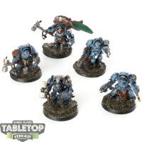Space Wolves - 5 x Wolf Guard Terminators - bemalt