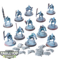Seraphon - 12x Saurus Warriors klassisch - teilweise bemalt