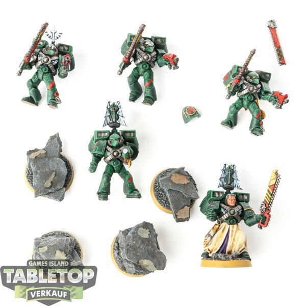 Dark Angels - 5 x Vanguard Veteran Squad - bemalt