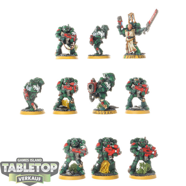 Dark Angels - 10 x Tactical Squad klassisch - bemalt