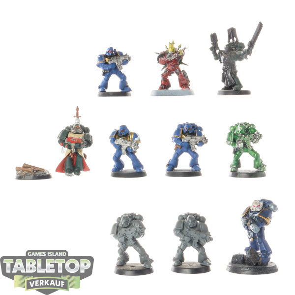 Dark Angels - 10 x Tactical Squad klassisch - teilweise bemalt