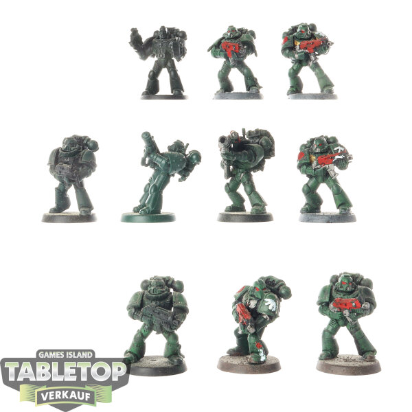 Dark Angels - 10 x Tactical Squad klassisch - teilweise bemalt