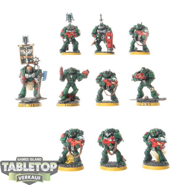 Dark Angels - 10 x Tactical Squad klassisch - bemalt