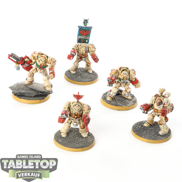 Dark Angels - 5 x Deathwing Terminator Squad - bemalt