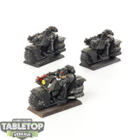 Dark Angels - 3 x Space Marine Bike Squad - teilweise bemalt