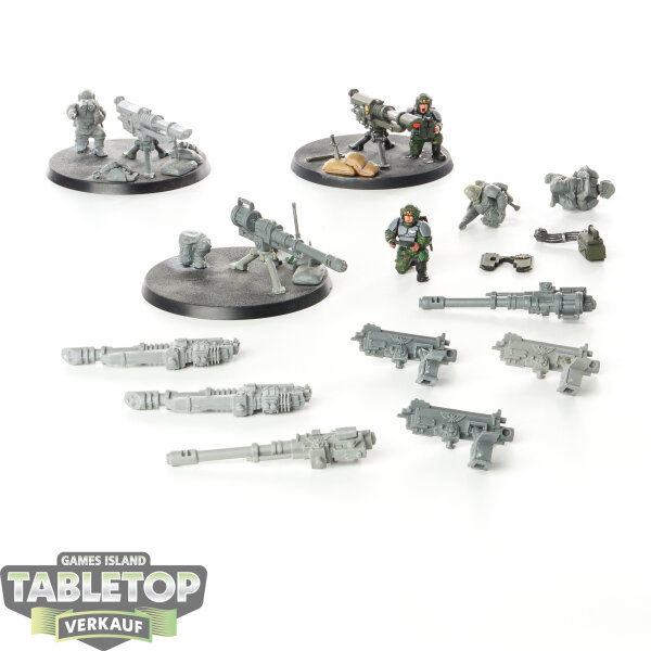 Astra Militarum - 3x Heavy Weapons Squad klassisch - teilweise bemalt