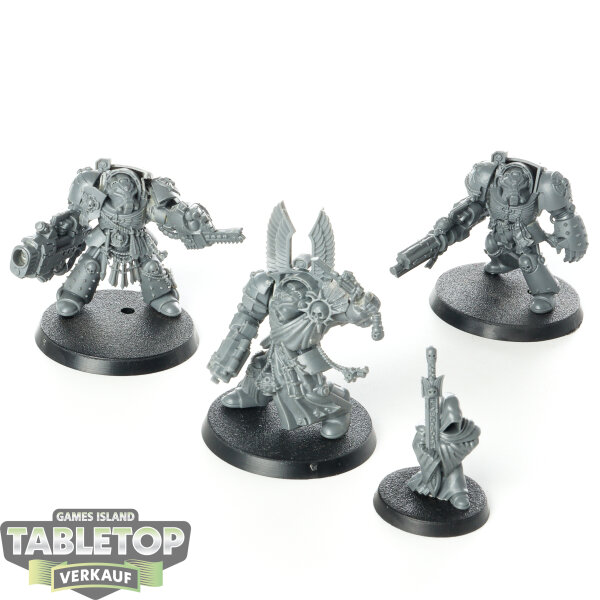 Dark Angels - 3 Deathwing Terminator Squad - unbemalt