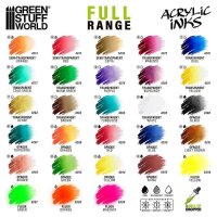 Green Stuff World - Acrylic Inks Set - Transparent Fire (x4)